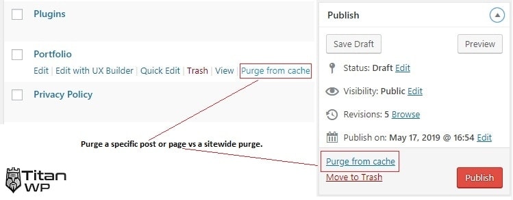 Purge Specific Post Page